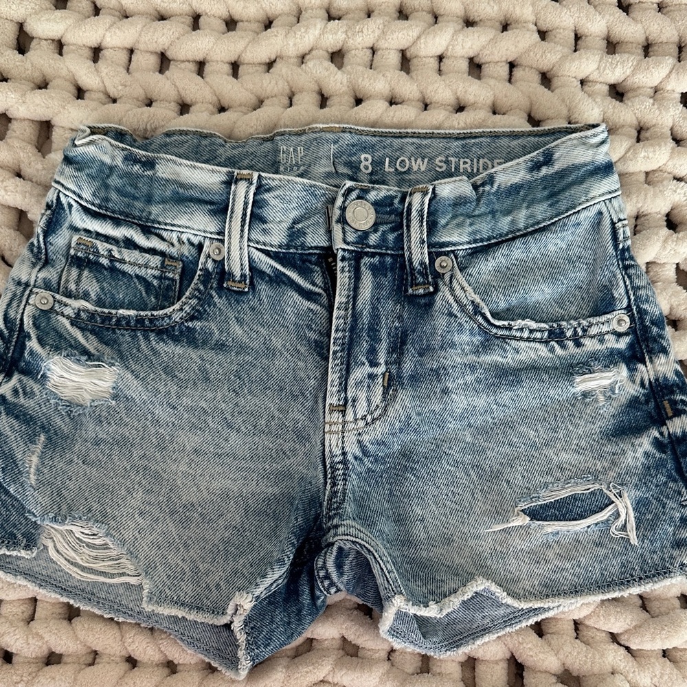 Denim Blue Girls Shorts